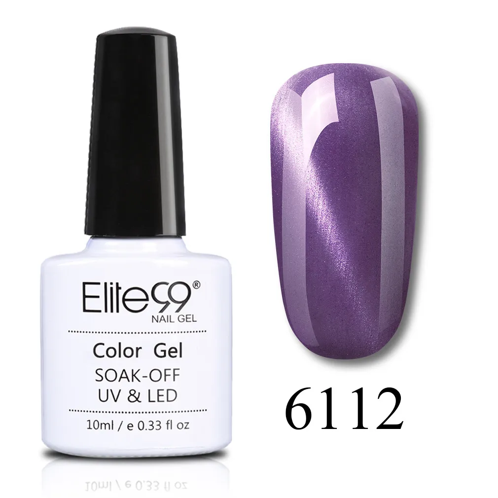 6112 Elite99 Magnetic Gel Nail Polish 10ml Wine Red Cat Eye Nail Art Gel Soak Off UV LED Gel Varnish Soak Off UV LED Nail Art Gel - Цвет: 6112