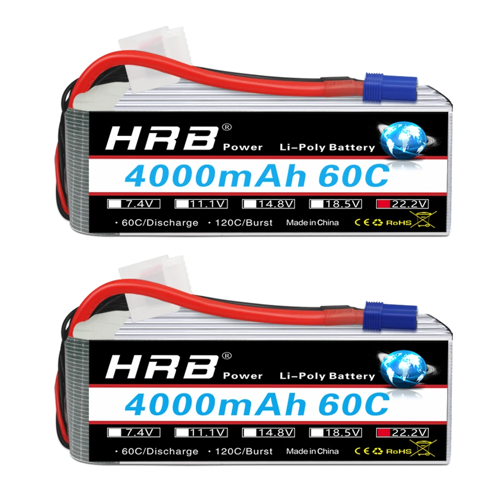 HRB 4S 3300Ah 148v Lipo RC batería 60C paquete con enchufe XT60 para