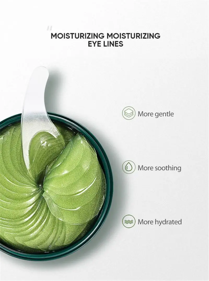 60pcs Avocado Eye Mask Patches Remove Eye Bags Dark Circles Moisturizing Eye Mask Crystal Collagen Gel Mask Eye Skin Care TSLM2