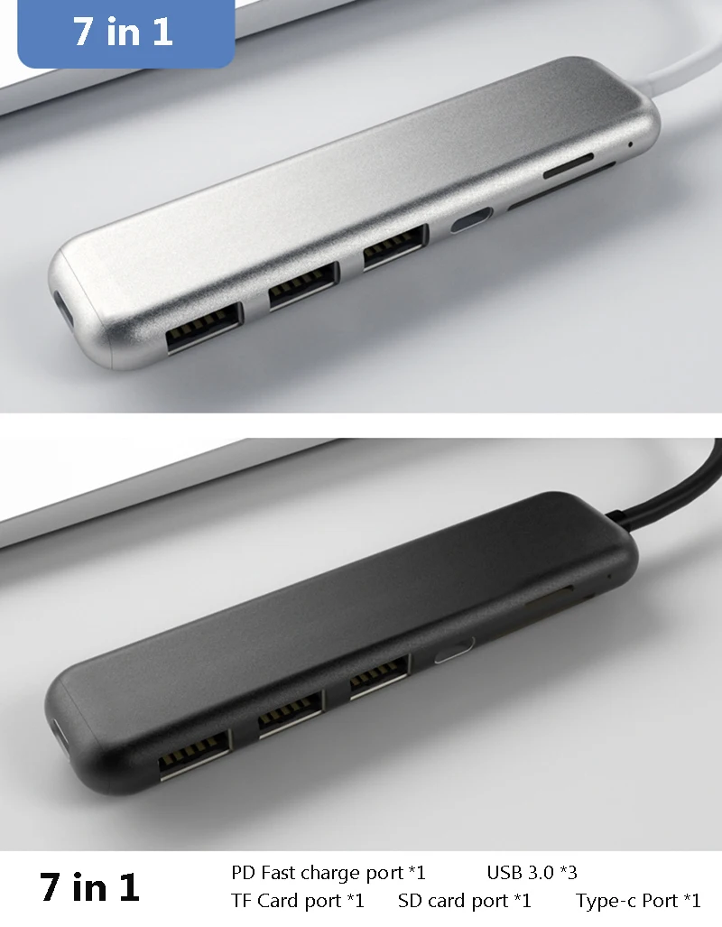 Тип-c usb Thunderbolt 3 концентратор док HDMI SD TF карта портовый концентратор для Macbookpro huawei Sumsung Xiaomi планшет OTG адаптер