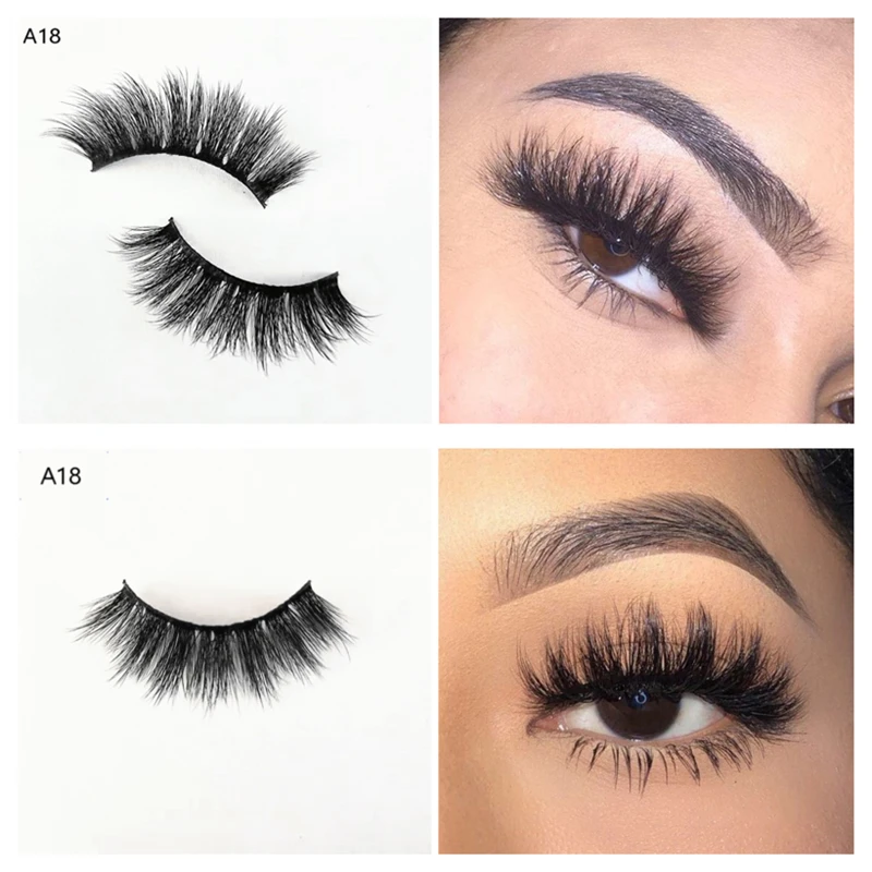Multi layered Faux Mink Eyelashes Fluffy Volume Lashes Natural Look 3D