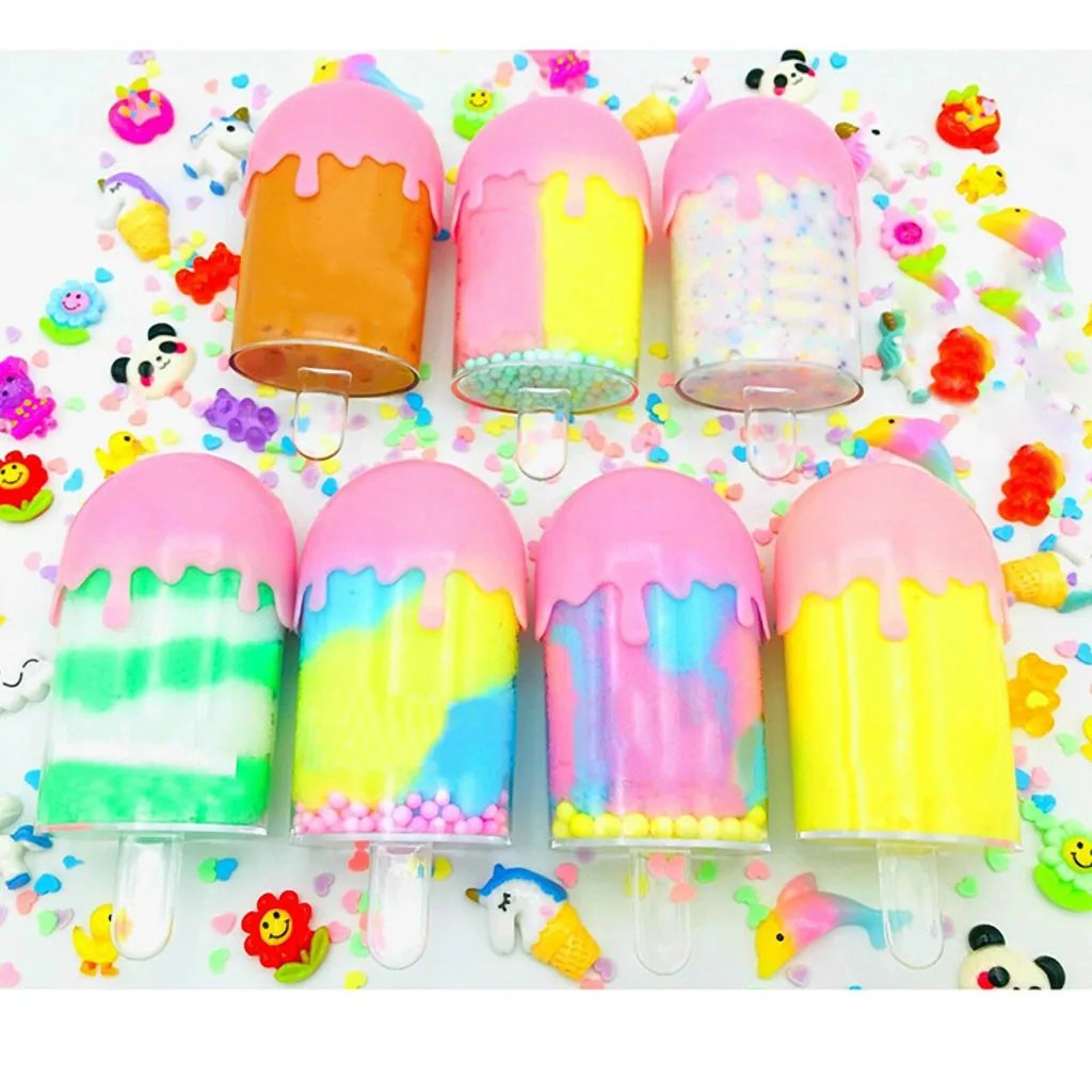 DIY Cotton Candy Cloud Slime Soft Non-Sticky Sand Mud Toys Kids Gift Fluffy Slime Supplies Toy Soft Clay #B