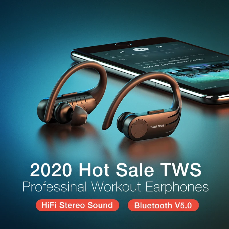 SANLEPUS B1 Led Display Bluetooth Earphone Wireless Headphones TWS Stereo Earbuds Waterproof Noise Cancelling Headset With Mic|Bluetooth Earphones & Headphones| - AliExpress