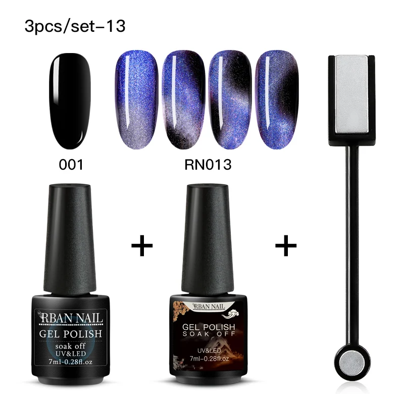 RBAN NAIL 7D Хамелеон для использования с магнитом кошачий глаз Гель-лак для ногтей долговечный Блестящий лазер гель для дизайна ногтей отмачиваемый УФ светодиодный Гель-лак - Color: BZH06048