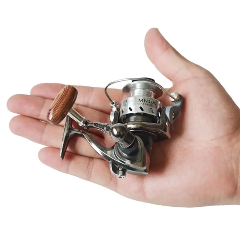 SHUANGYU RAMPART MN100 Full Metal Body Spinning Fishing Reel Ice Reel Raft Lure Wheel Mini Small Reel Fish-ing Accessories parts