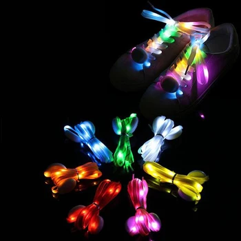 

LED Shoelaces Luminous Flashing Women Shoe Laces Fashion Club Disco Dancing Party Running Light Up Glow Multicolor Men Shoelaces