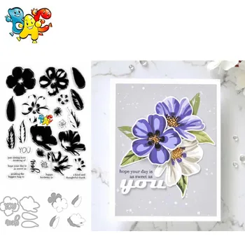 

flower Transparent Clear Stamps for DIY Scrapbooking/Card Making/Kids Christmas Fun Decoration Supplies