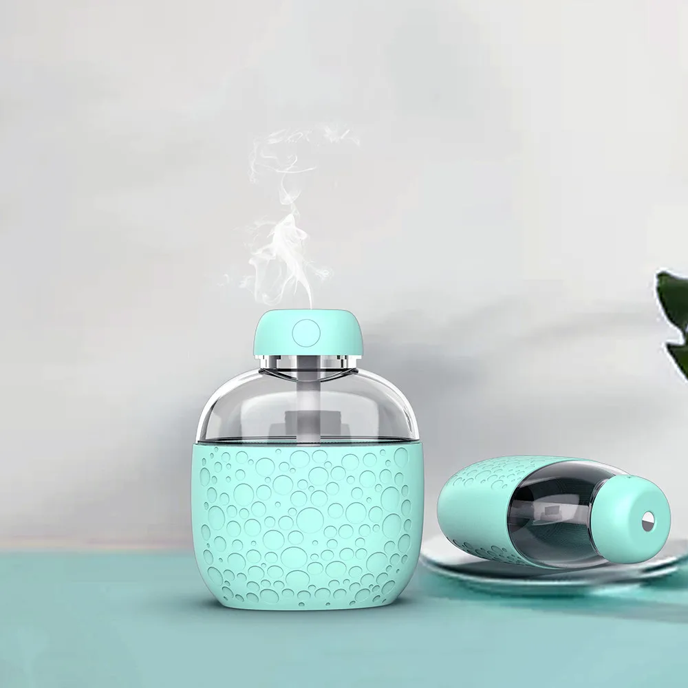 Mini Car USB LED Air Humidifier Diffuser Essential Oil Aroma Mist Purifier 200ml Mini Portable Intelligent Kettle Air Humidifier - Цвет: Синий