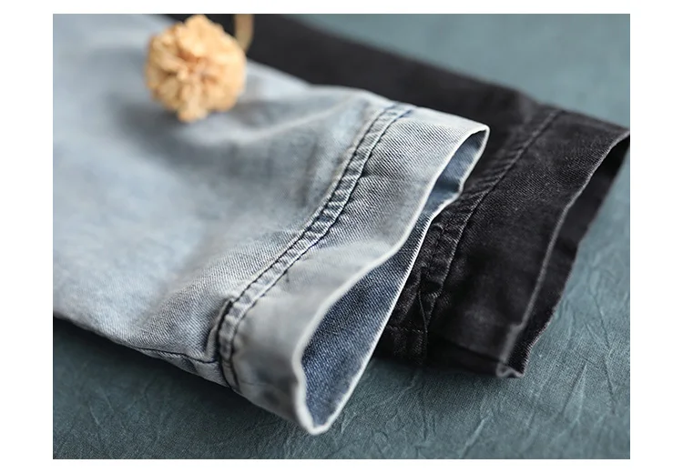 Johnature Women Denim Jackets Autumn Coats Pockets New Turn-down collar Long Sleeve Button Women Cloths Vintage Jackets