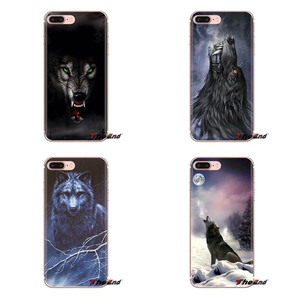 For Xiaomi Redmi 4 3 3S Pro Mi3 Mi4 Mi4i Mi4C Mi5 Mi5S Mi Max Note 2 Transparent TPU Bag Case hHowl of A Wolf Under The Moon |