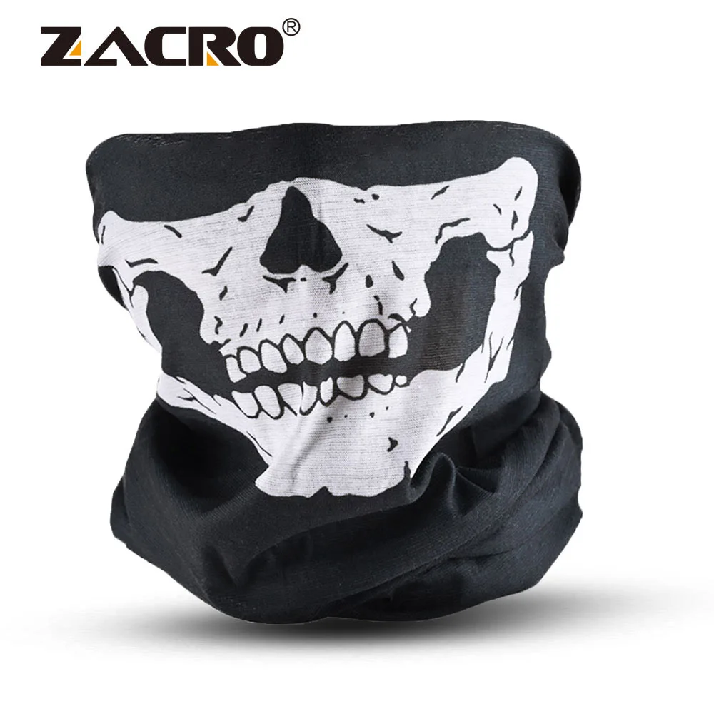 Zacro новая модная велосипедная маска с черепом полумаска для лица шарф