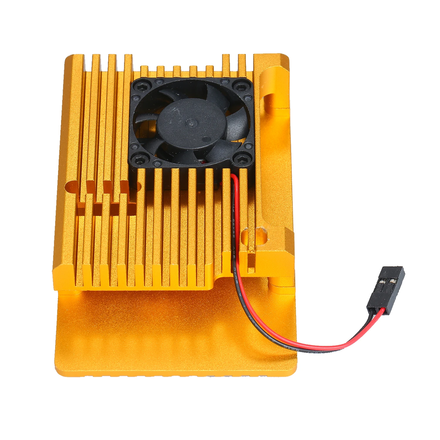 Чехол из алюминиевого сплава для Raspberry Pi 4 с охлаждающим вентилятором чехол Raspberry Pi защитный корпус из красного металла