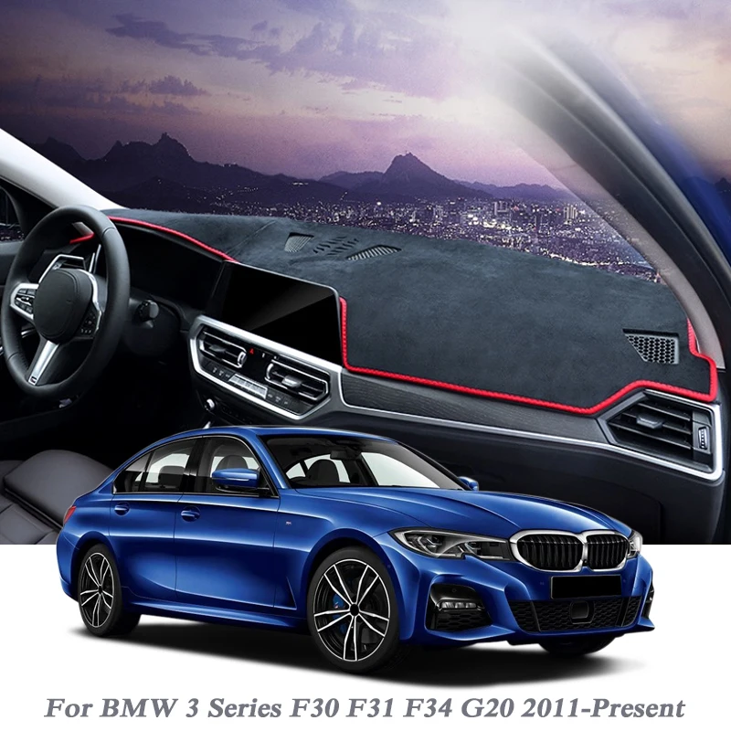 Car Styling Dashboard Protective Mat Shade Cushion Pad Interior Flannel For BMW 3 Series F30 F31 F34 G20 2011-Present LHD&ampRHD |