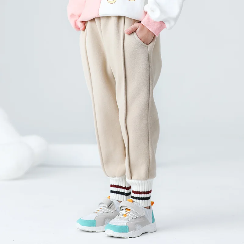 

2019 Autumn and Winter New Style Velvet Thicken Girls Pants Fashion Casual Kids Pants for Girls Baby Girls Harem Trousers, #8130