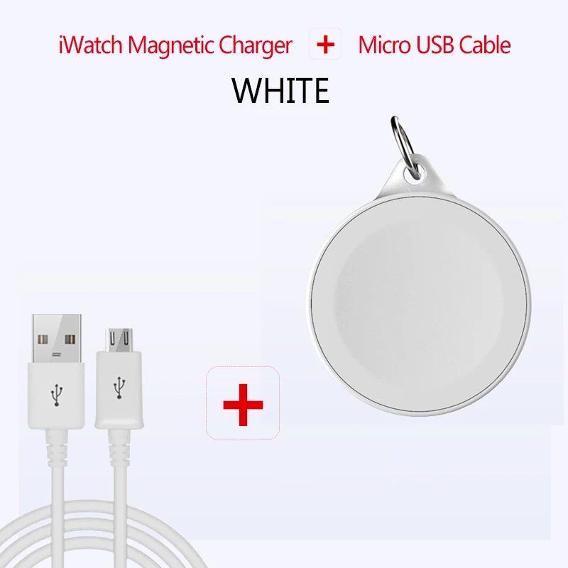 Charge and Cable Портативный брелок для часов, зарядное устройство, магнитная USB Беспроводная зарядка для Apple iWatch серии 4 3 2 1 2 Вт, беспроводной Быстрый кабель для зарядного устройства - Цвет: Charge and Cable