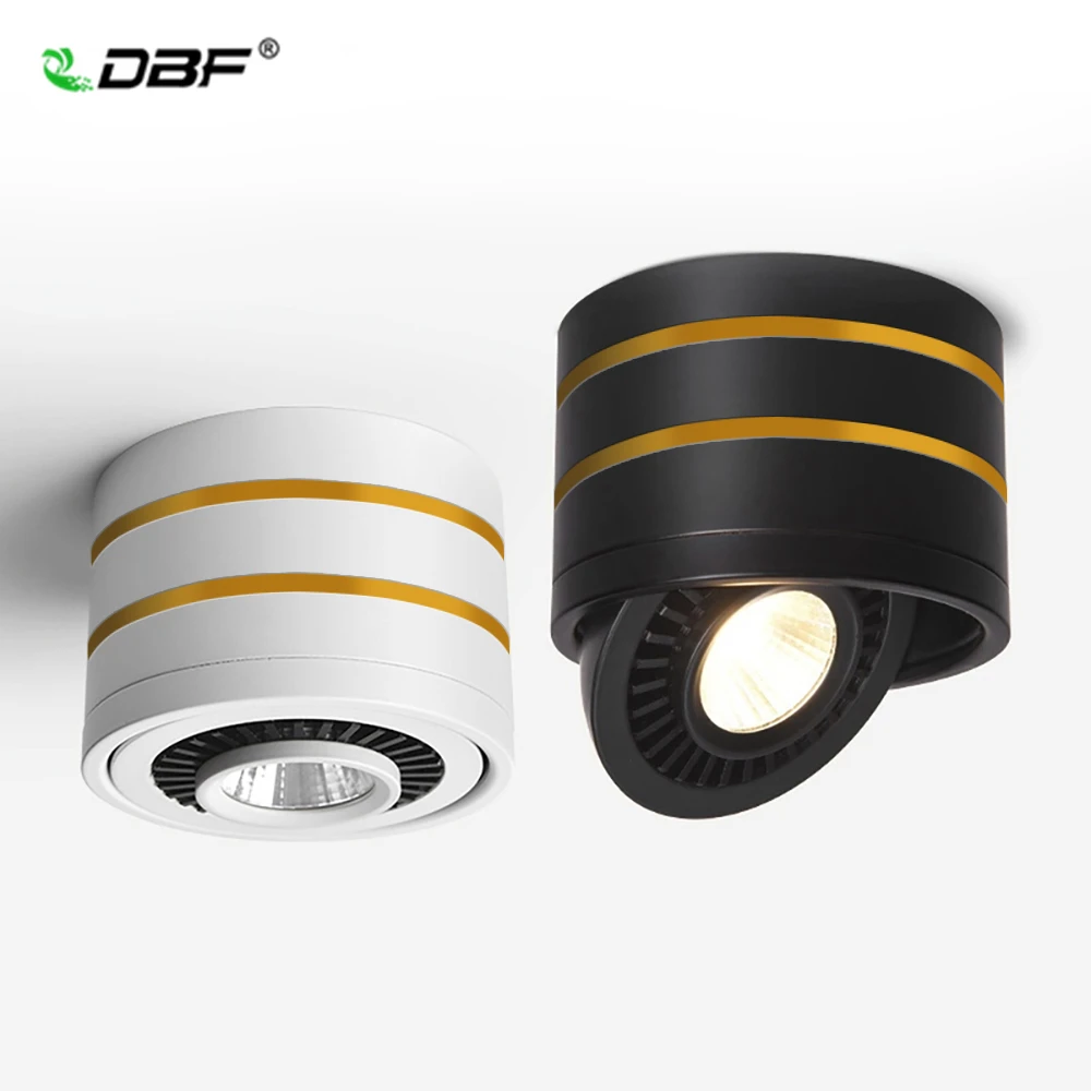 

Nordic surface led downlight 5W 7W 9W 15W Black/White surface mounted ceiling lamp for indoor Living room background spot light