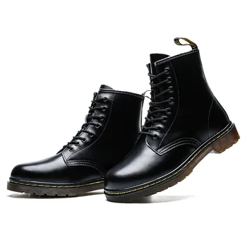 

Autumn And Winter High-quality Leather Men's Plus Velvet Soft Bottom High-top Lace-up Men's Shoes Riding Equestrian K12-36