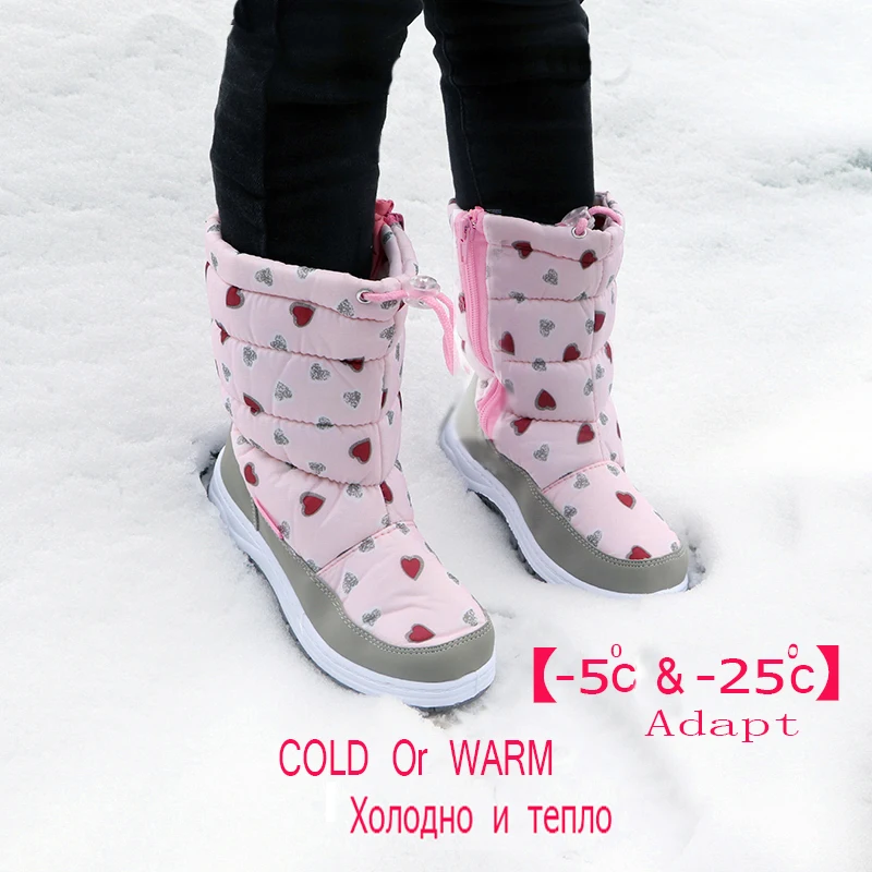 Милые зимние Нескользящие ботинки с орлом для девочек детские теплые войлочные ботинки для альпинизма и катания на лыжах школьные уличные ботинки, европейские размеры 22-33