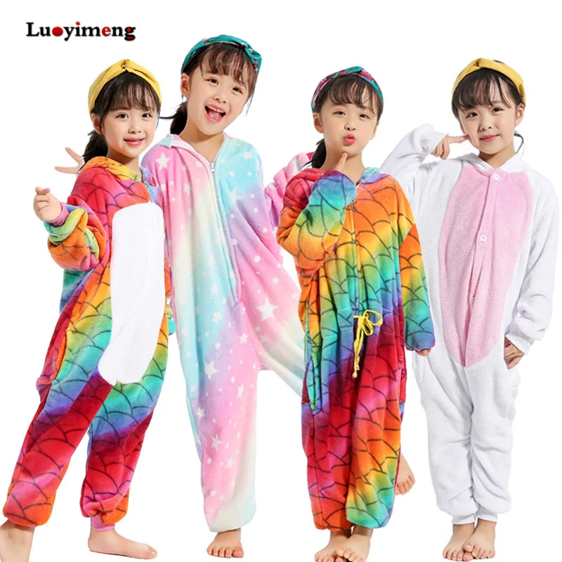 

Kigurumi Pajamas Unicorn Kids Animal Children Pajamas for Boys Girls Baby Pyjamas Stitch Onesies Winter Licorne Panda Sleepwear