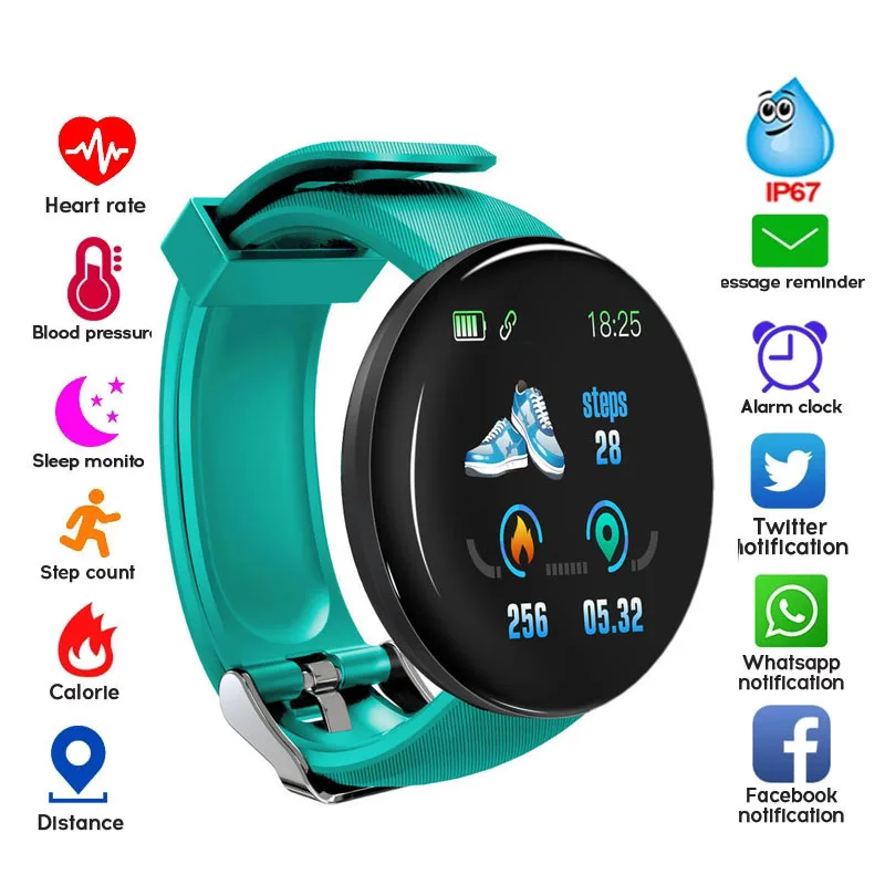 

2020 Smart Watch Men Women Blood Pressure Sport Clock Wrist Watch Women Watches Waterproof Round Smartwatch for Android IOS