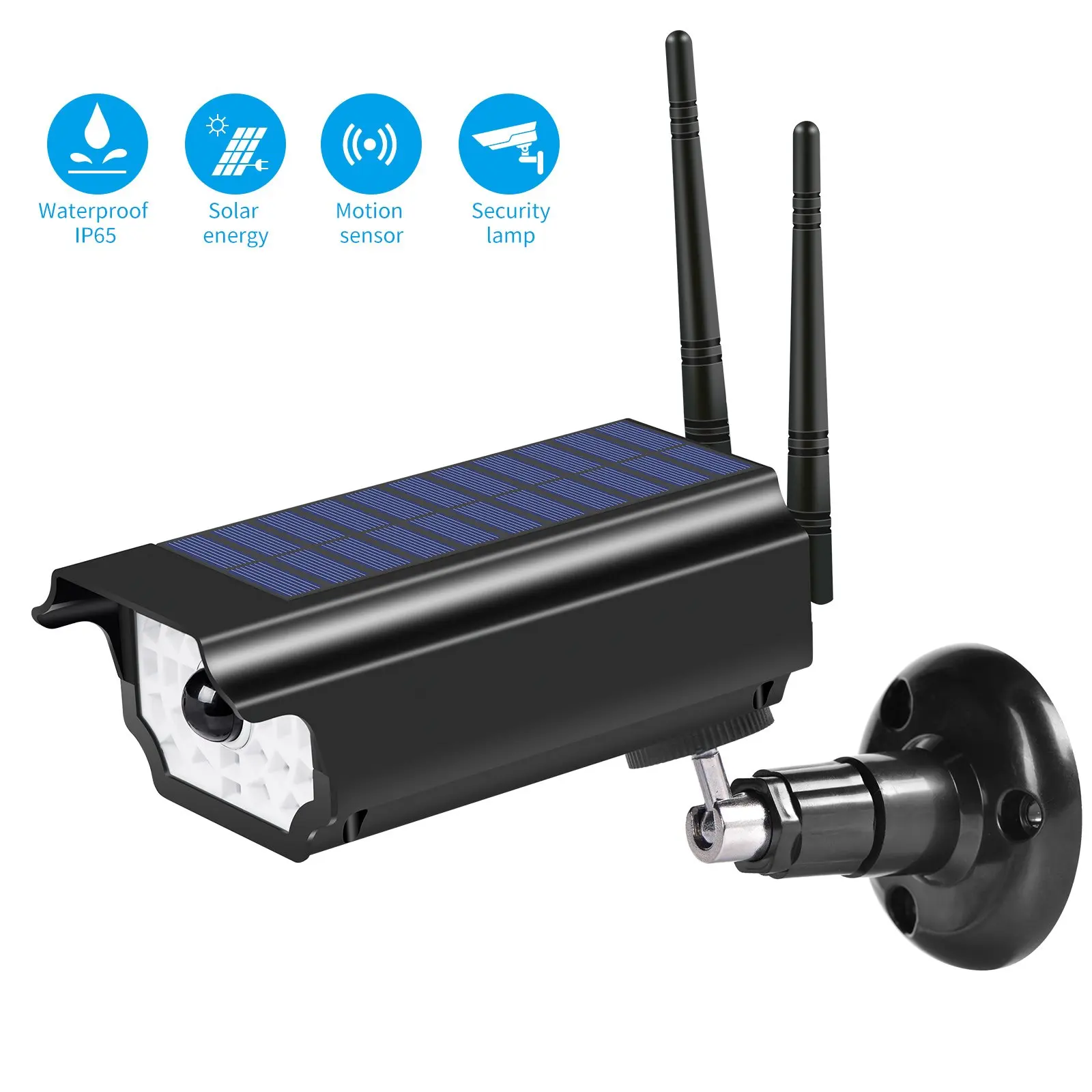 Светодиодный светильник на солнечной батарее s с имитацией камеры уличный
