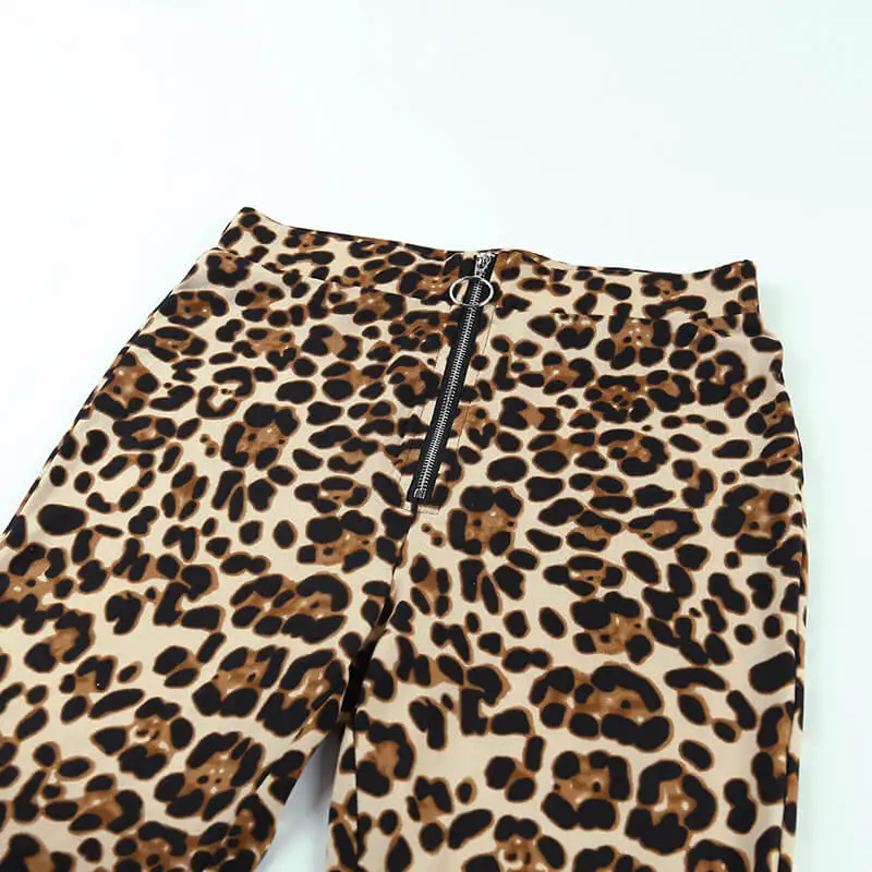 InstaHot, сексуальный Леопардовый женский комплект из двух предметов, открытая спина, топики и обтягивающие штаны, вечерние, Клубные, комплект из 2 предметов, леггинсы, летние женские комплекты