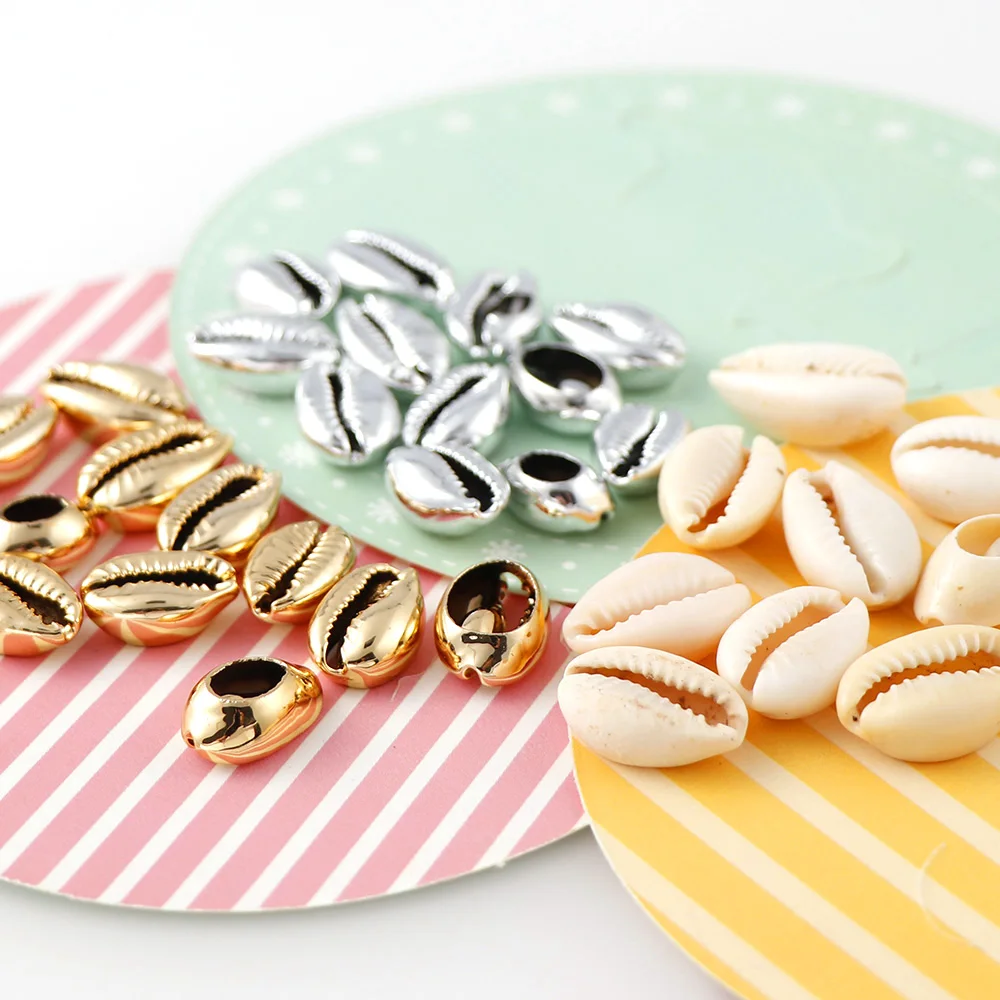 

30g Aquarium Beach Landscape Gold Plated Natural Seashells Decorations DIY Mixed Bulk Sea Shell Jewelry Crafts Wall Decor