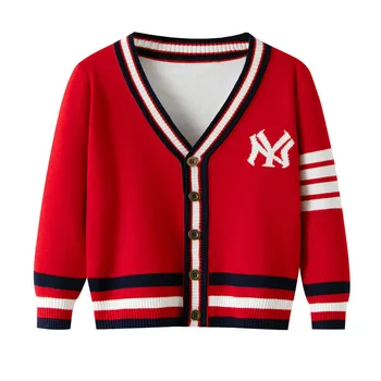 

Autumn Winter Clothes For Kids Christmas Stripe Cardigan For Baby Kids Boys Girls Warm Sweater Children Fashion Cotton Knit Coat