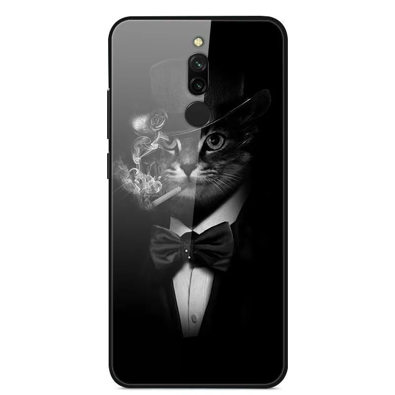 1205 18 Для Xiaomi Redmi 6A чехол с жестким стеклом чехол s для Xiaomi Redmi 6A 6 A чехол из закаленного стекла для Xiaomi Redmi 8A 8 Redmi Note 8T - Цвет: 1205 18