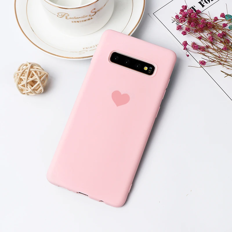 Kfe-tipfexin Разноцветное сердце «любовь» чехол для samsung Galaxy S8 S9 S10 S6 S7 край S10e J6 J4 Plus J5 J7 чехол Мягкая термополиуретановая накладка на заднюю панель из матовой - Цвет: Kfe-tipfexin