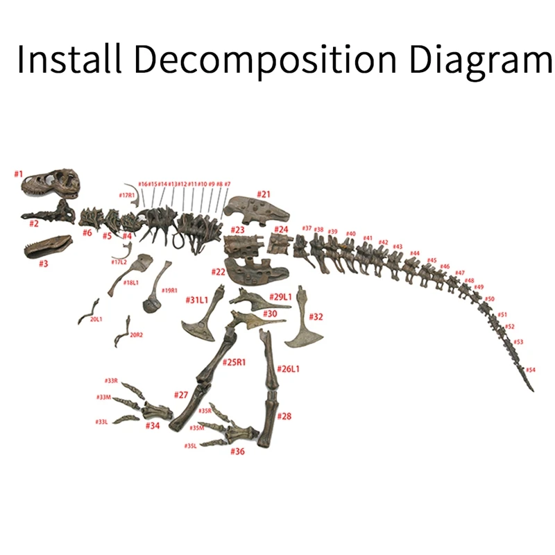 Большой динозавр Fossil Skull модель животного игрушки тираннозавр рекс собрать скелет модель предметы интерьера украшения