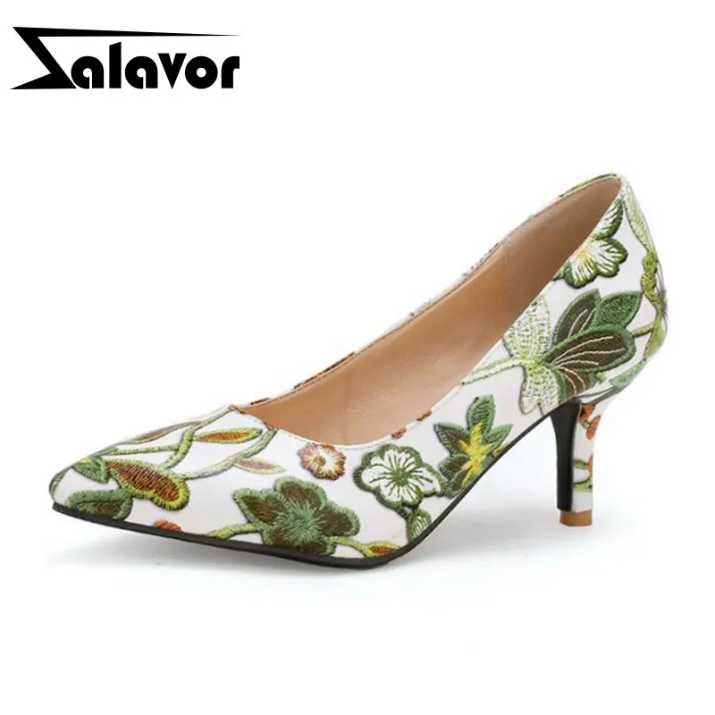 ZALAVOR/Большие размеры 33-43 женские туфли-лодочки на высоком каблуке с острым носком