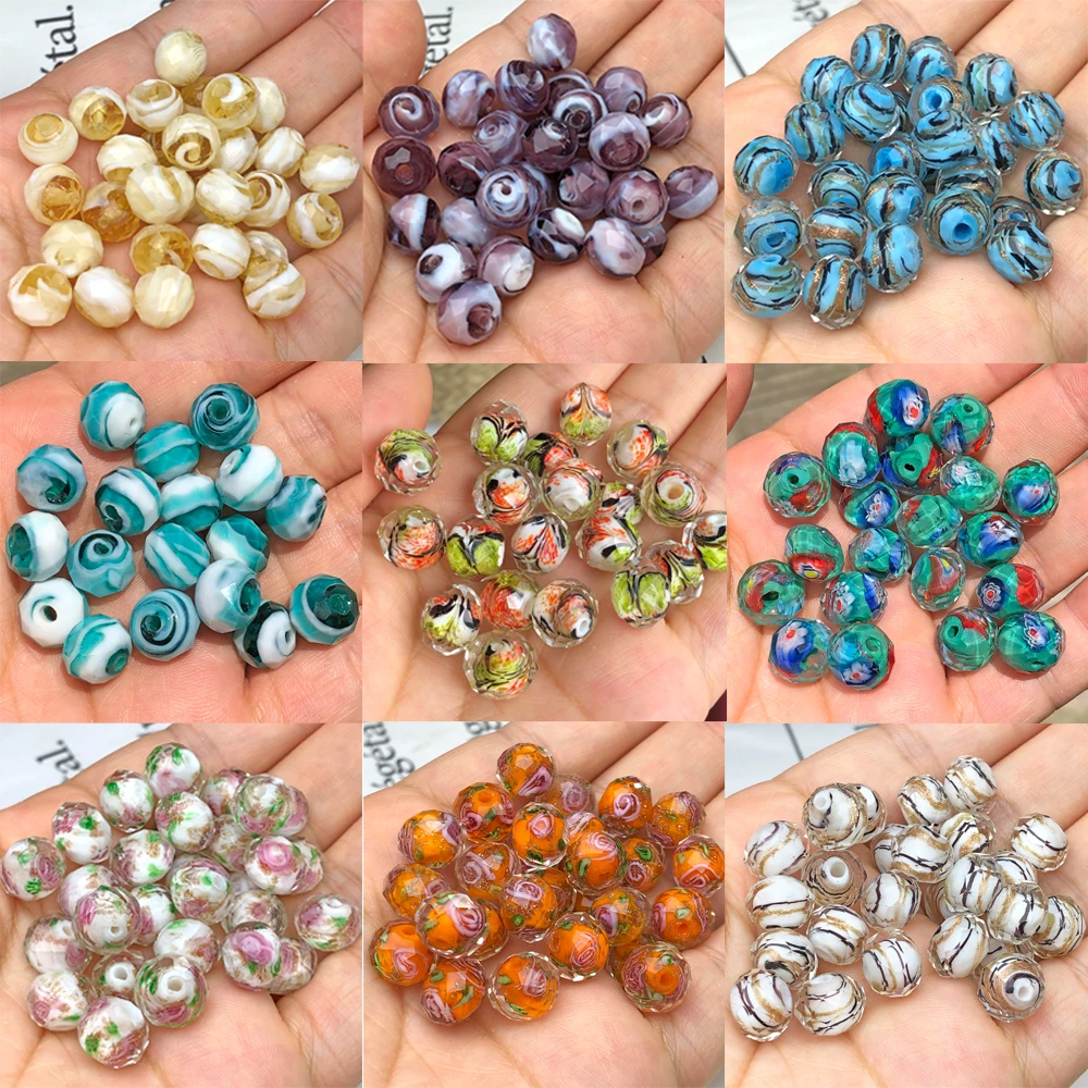 Perline Di Vetro Cristallo Sfaccettate 12mm - Rondelle Per Gioielli Fai Da Te (1 Filo)