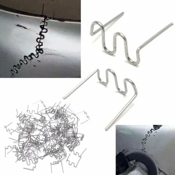 

400Pcs Wave Staples Stainless Steel Silver Welder Replacement Accessories