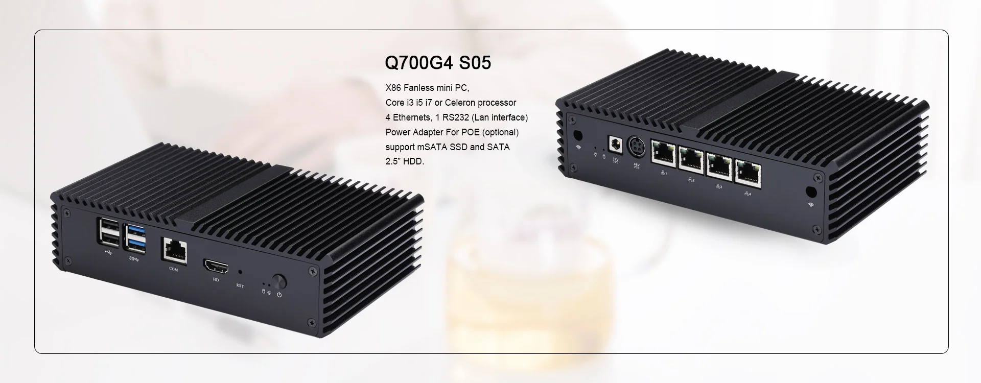 Qotom Q450P Core i5 Mini PC Dual Core up to 2.6 GHz 4GB RAM 128GB