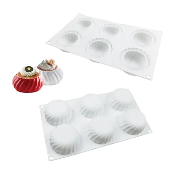 

6 Cavity Round Gears Silicone Soap Cake Mold Reusable Silicone Chocolate Molds For DIY Homemade Craft Soap Making