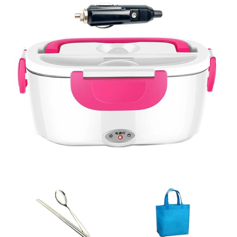 

12V Stainless Steel Electric Bento Lunch Box with Lid Warm Car Insulated Lunch Box Portable Food Container Office Student