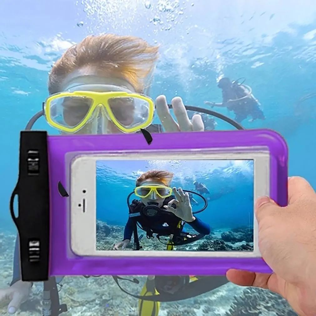 Водонепроницаемый мобильный чехол для телефона для iPhone X Xs Max Xr 8 7 samsung S9 прозрачный ПВХ герметичный подводный сотовый смартфон сухой Чехол