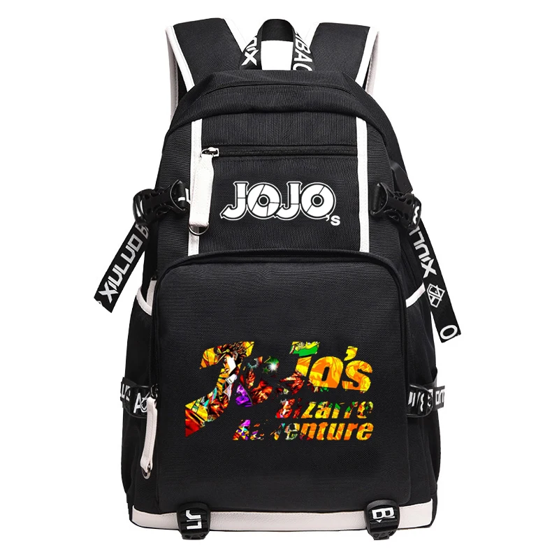 Рюкзак JoJo's Bizarre Adventure Kujo Jotaro Anime Водонепроницаемый Школьный рюкзак с usb зарядкой
