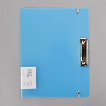 Blue A3 папка для документов, 2 зажима, прозрачная бумажная сумка для хранения, канцелярские принадлежности для школьников, студентов, школьные принадлежности - Color: Blue