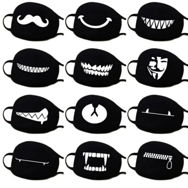 

Anime Cotton Mouth Muffle Mask Women Men Dustproof Eye Mouth Face Masks For Low Half Face Winter Warmmask For Party Supplies