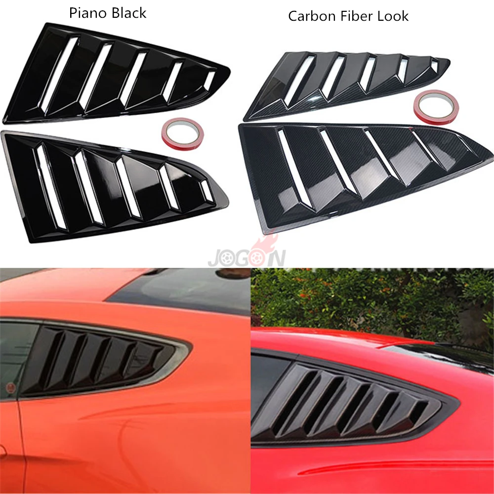 For Toyota Camry 2018 Carbon Fiber Style Rear Side Vent Window Scoop Louver Trim