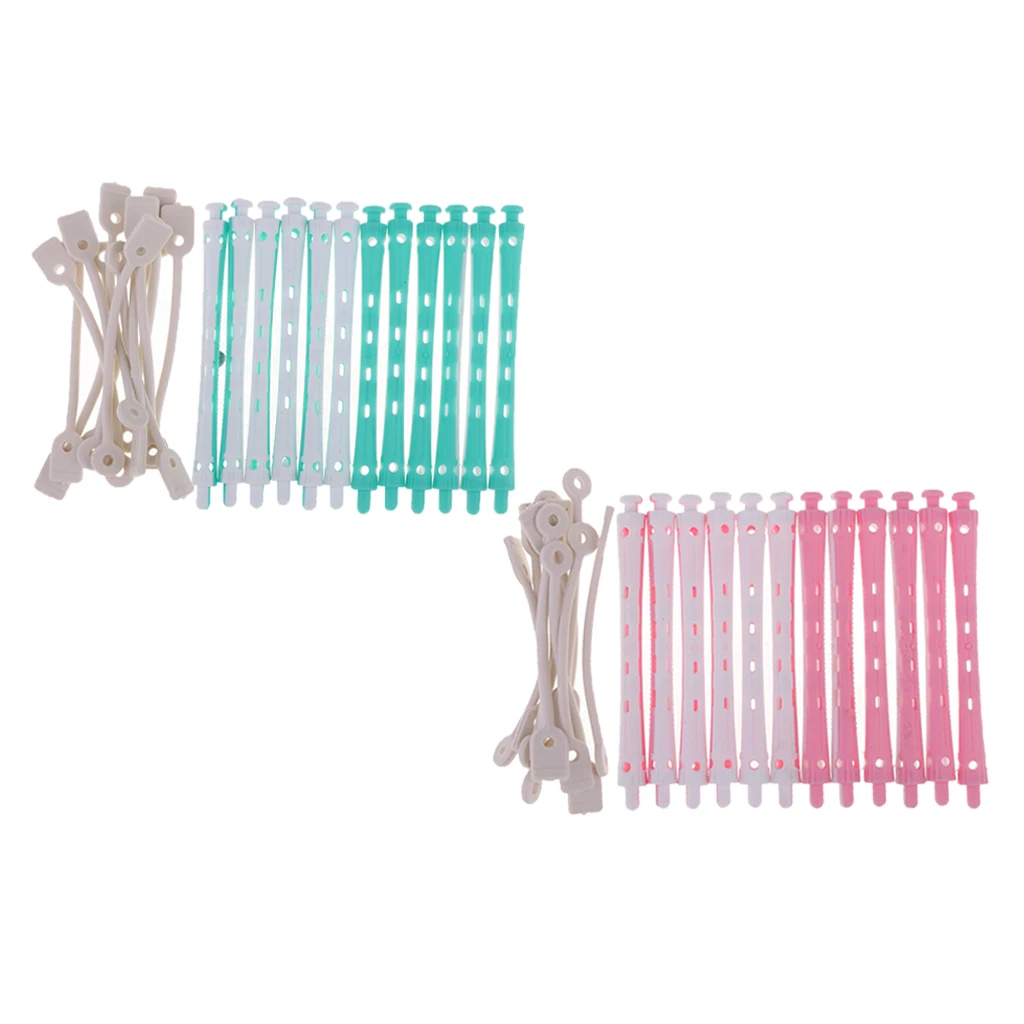 24 x Plastic Hair Perm Rods Perm Roller Hair Curler Set DIY Salon Hair Tools