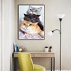 60x75cm Framed Painting By Numbers HandPainted Unique Gifts Three Cute Cat Animal Paint By Number Home Decor DIY Gift ► Photo 2/6