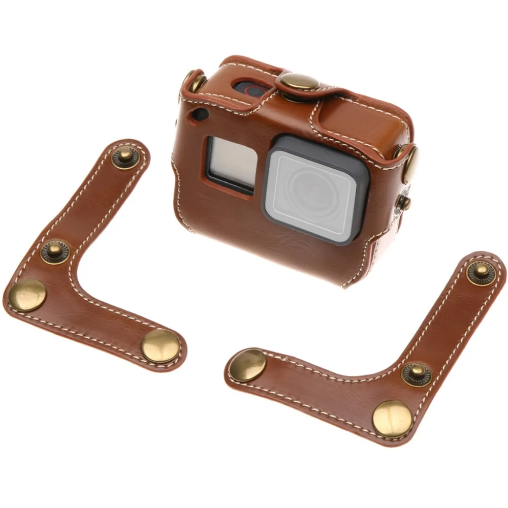 Для экшн-камеры GoPro Hero7 черный/6/5 Камера кожаный чехол Защитная сумка-чехол с крышкой/поясной ремень кожаный чехол Smart Пряжка 1023
