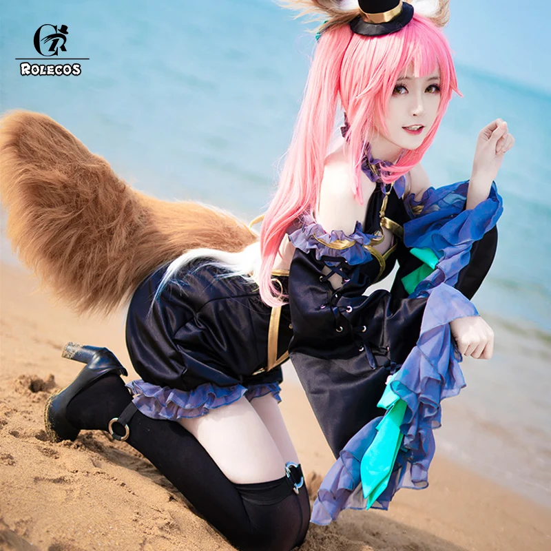 ROLECO игра FGO Fate Косплей костюмы Экстра мага Tamamo no Mae сексуальный костюм купальники