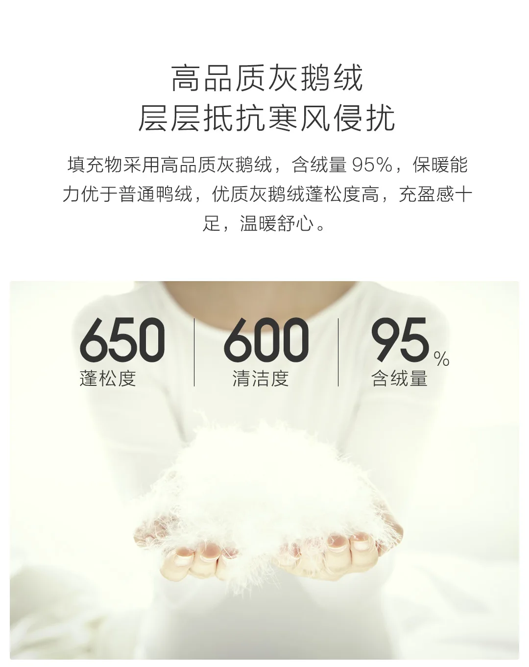 Xiaomi Youpin Vanke бесшовный замок Теплая температура гусиный пуховик умный контроль температуры бесшовный замок температуры