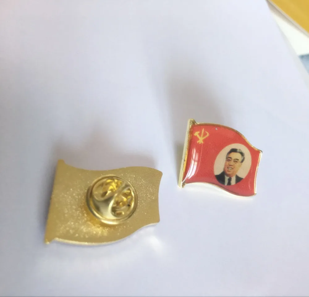 Синий Северная Корея* три крупных битвы* три революционных отделения значок медаль подарок - Цвет: Синий