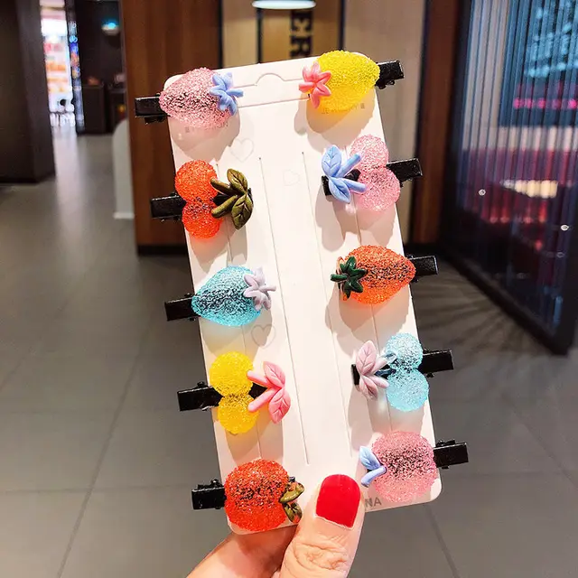 10PCS/Set New Girls Cute Cartoon Ice Cream Unicorn Hair Clips Kids Lovely Hairpins Headband Barrettes Fashion Hair Accessories 4