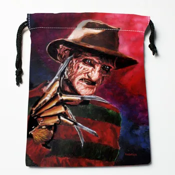 

Custom Freddy Krueger Drawstring Bags Printed gift bags 18*22cm Travel Pouch Storage Clothes Handbag Makeup Bag
